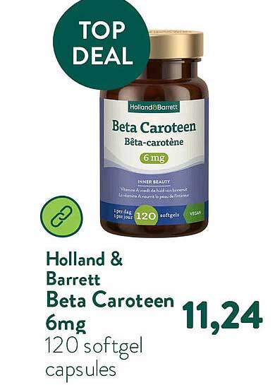 Holland & Barrett Beta Caroteen 6mg 120 softgel capsules