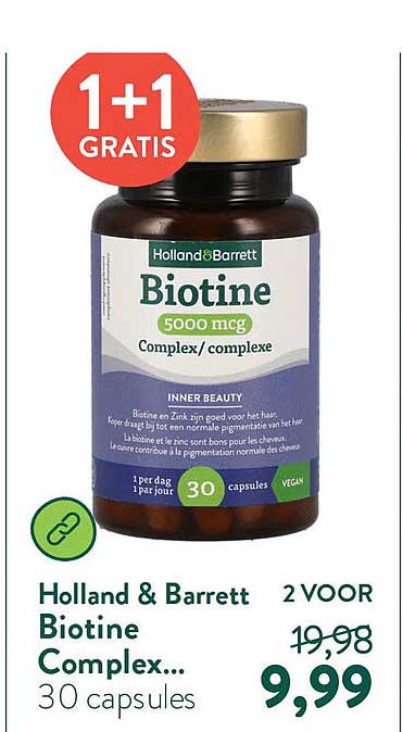 Holland & Barrett Biotine Complex... 30 capsules 1+1 GRATIS