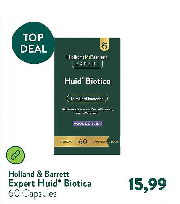 Holland & Barrett Expert Huid* Biotica 60 Capsules