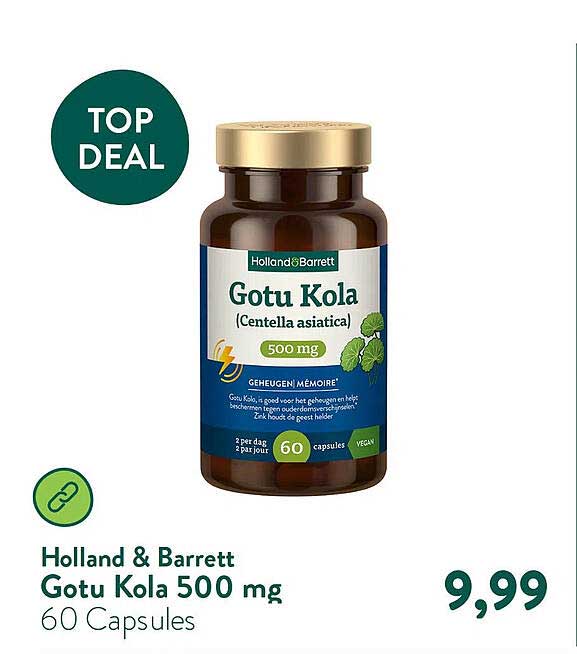 Holland & Barrett Gotu Kola 500 mg 60 Capsules