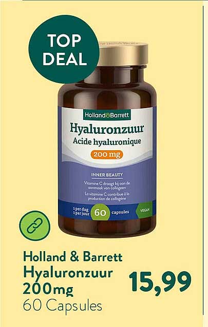 Holland & Barrett Hyaluronzuur 200mg 60 Capsules