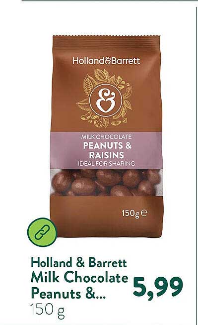 Holland & Barrett Milk Chocolate Peanuts &...