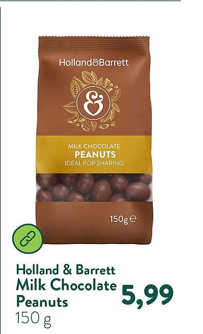 Holland & Barrett Milk Chocolate Peanuts