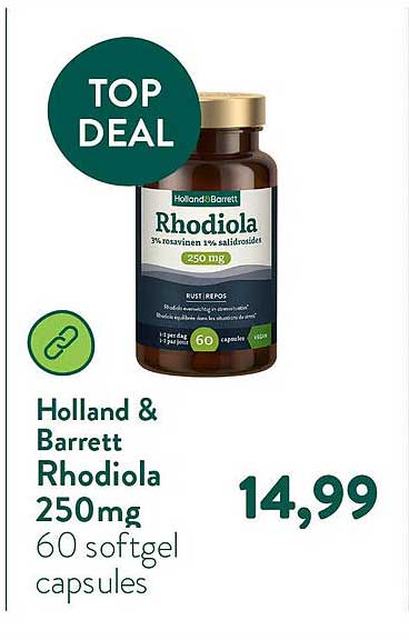 Holland & Barrett Rhodiola 250mg 60 softgel capsules