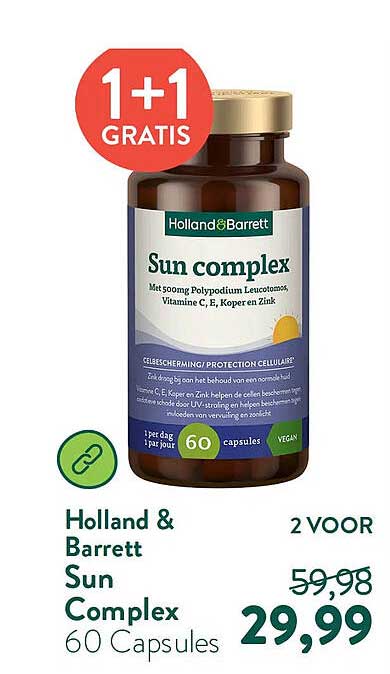 Holland & Barrett Sun Complex 60 Capsules 1+1 GRATIS