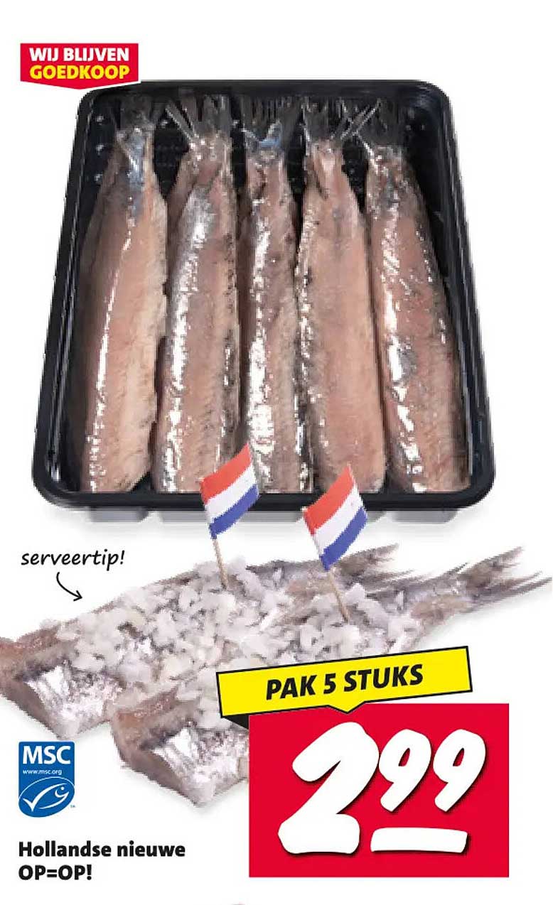 Hollandse nieuwe OP=OP! PAK 5 STUKS