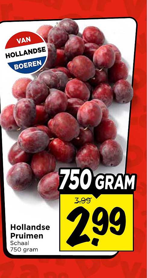 Hollandse Pruimen Schaal 750 gram