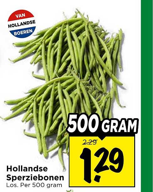 Hollandse Sperziebonen Los. Per 500 gram