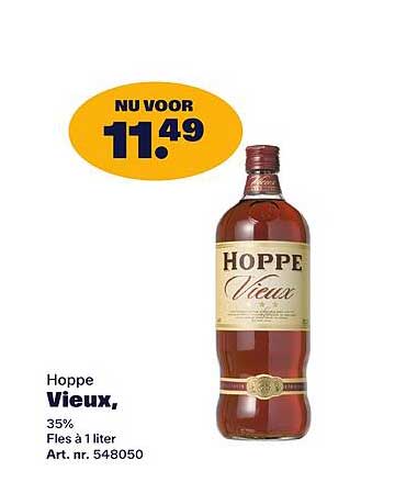 Hoppe Vieux, 35% Fles à 1 liter Art. nr. 548050