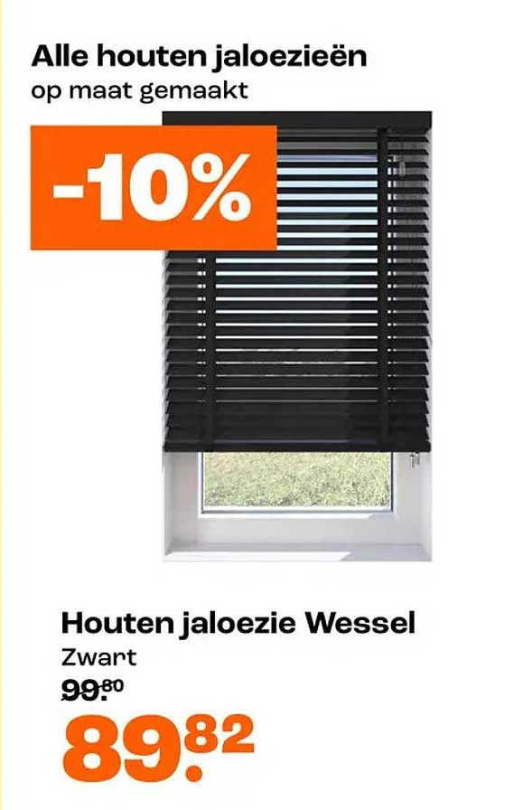 Houten jaloezie Wessel Zwart -10%