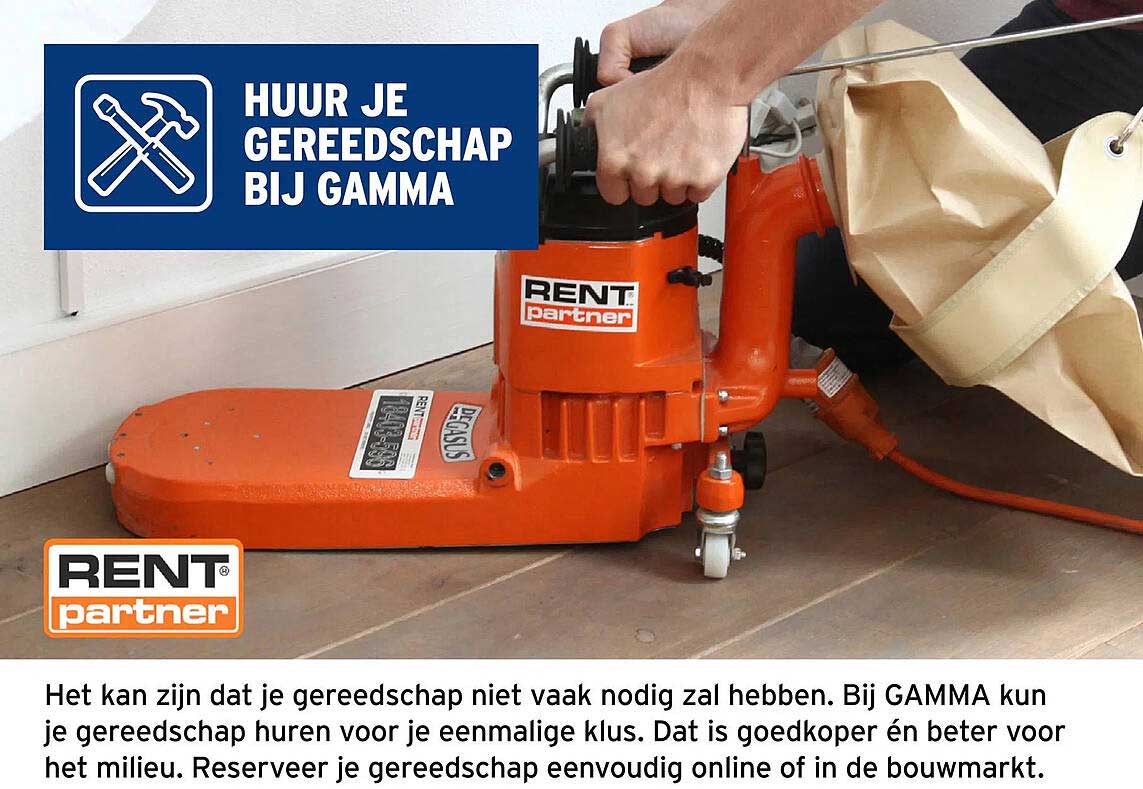 HUUR JE GEREEDSCHAP BIJ GAMMA