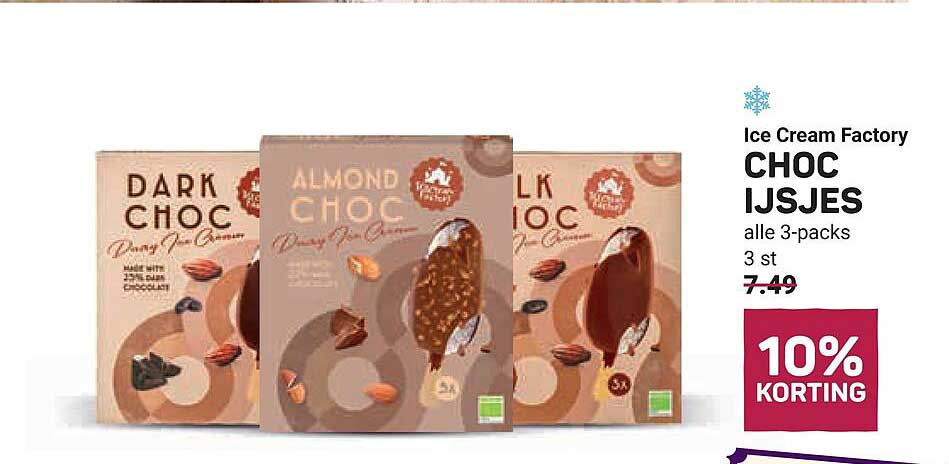 Ice Cream Factory CHOC IJSJES alle 3-packs 3 st 10% KORTING