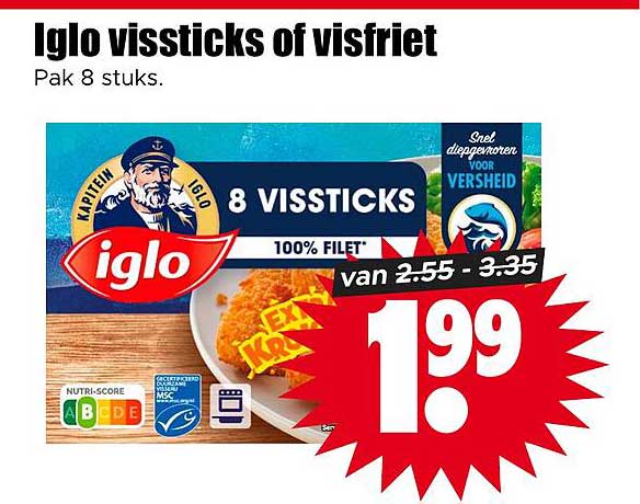 Iglo vissticks of visfriet