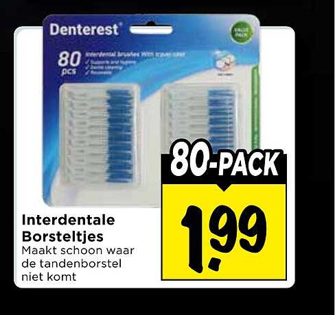 Interdentale Borsteltjes 80-pack