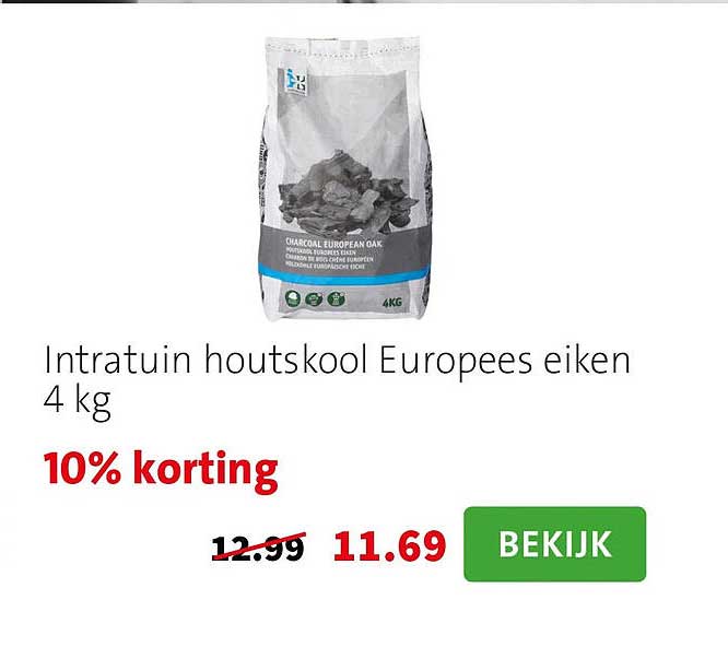 Intratuin houtskool Europees eiken 4 kg