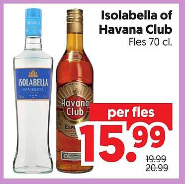 Isolabella of Havana Club Fles 70 cl. per fles