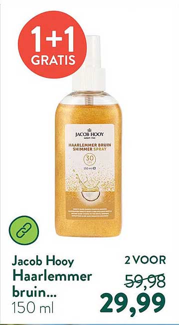 Jacob Hooy Haarlemmer bruin... 150 ml 1+1 GRATIS