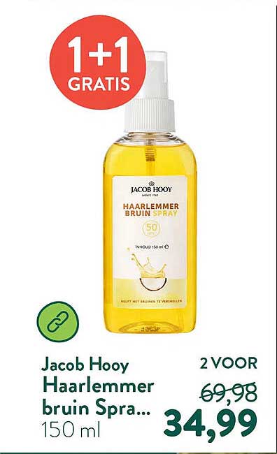 Jacob Hooy Haarlemmer bruin Spray 150 ml 1+1 GRATIS