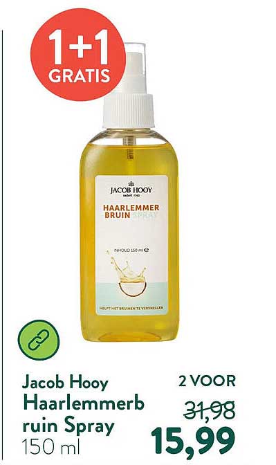 Jacob Hooy Haarlemmerbruin Spray 150 ml 1+1 gratis