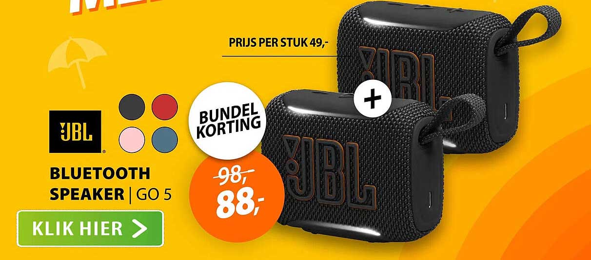JBL Bluetooth Speaker | GO 5 BUNDEL KORTING