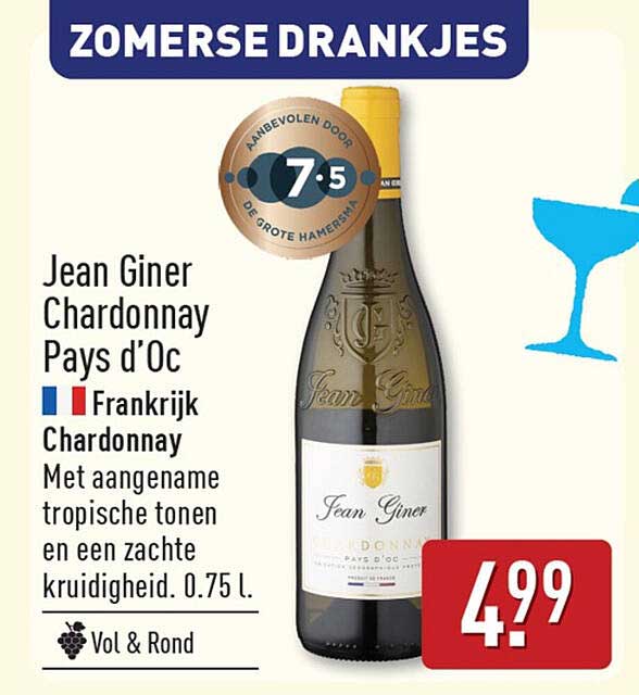 Jean Giner Chardonnay Pays d'Oc Frankrijk Chardonnay
