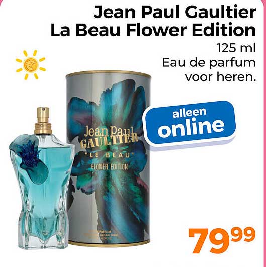 Jean Paul Gaultier La Beau Flower Edition 125 ml Eau de parfum voor heren alleen online