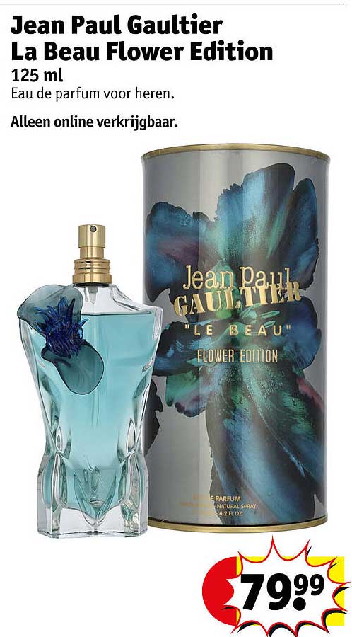 Jean Paul Gaultier La Beau Flower Edition 125 ml Eau de parfum voor heren. Alleen online verkrijgbaar.