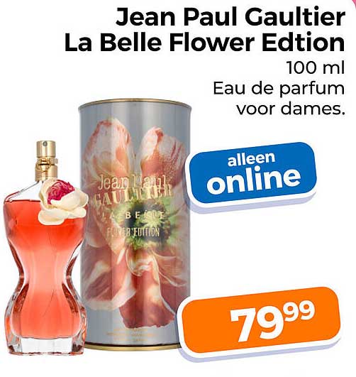 Jean Paul Gaultier La Belle Flower Edition 100 ml Eau de parfum voor dames alleen online