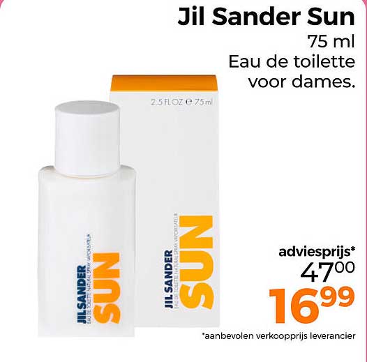 Jil Sander Sun 75 ml Eau de toilette voor dames