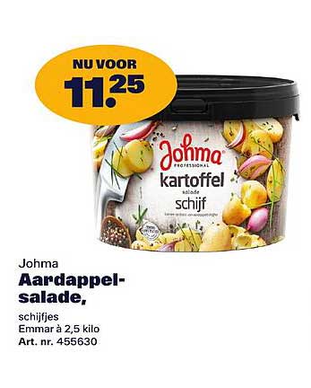 Johma Aardappel-salade, schijfjes Emmér a 2,5 kilo