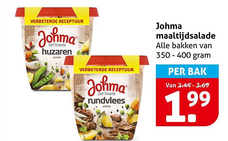 Johma maaltijdsalade Alle bakken van 350 - 400 gram PER BAK