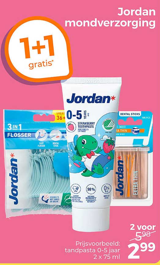 Jordan mondverzorging 1+1 gratis