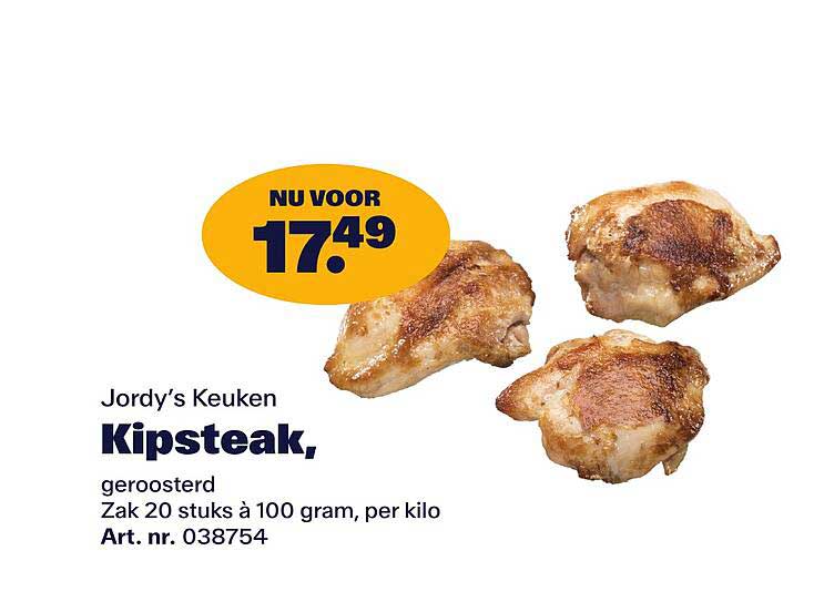 Jordy’s Keuken Kipsteak, geroosterd
