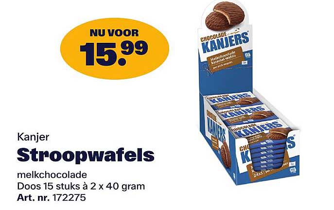 Kanjer Stroopwafels melkchocolade