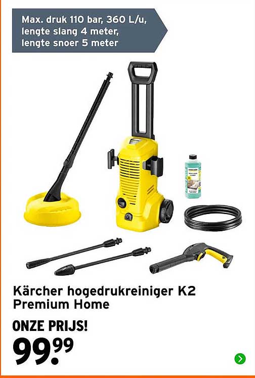 Kärcher hogedrukreiniger K2 Premium Home ONZE PRIJS!