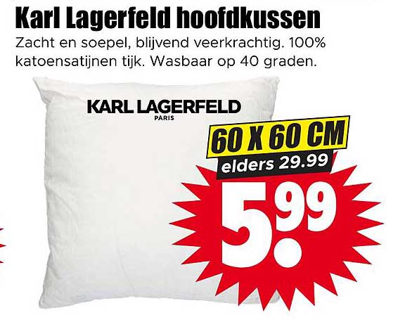 Karl Lagerfeld hoofdkussen