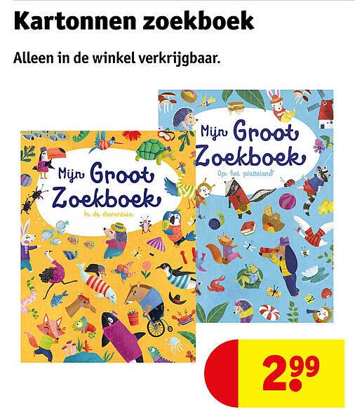 Kartonnen zoekboek