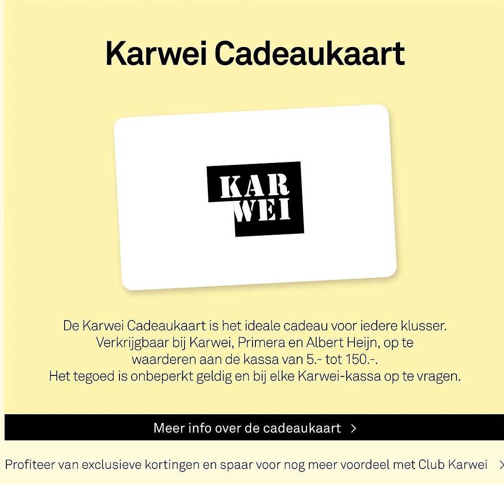 Karwei Cadeaukaart