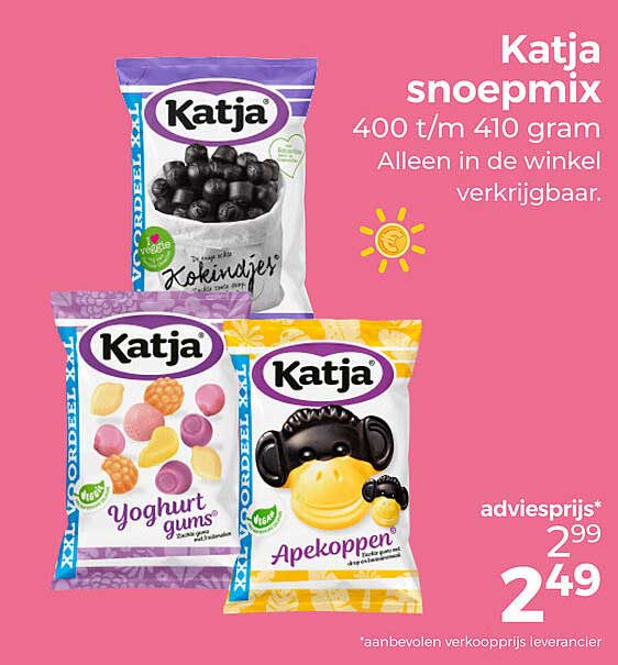Katja snoepmix 400 t/m 410 gram