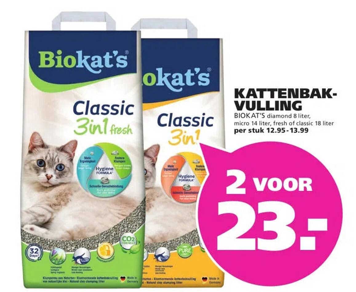 KATTENBAKVULLING 2 voor 23,-