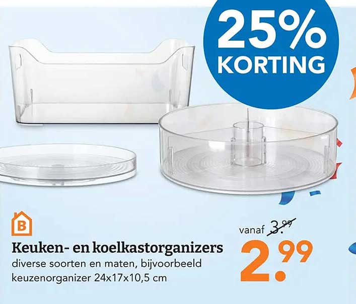 Keuken- en koelkastorganizers