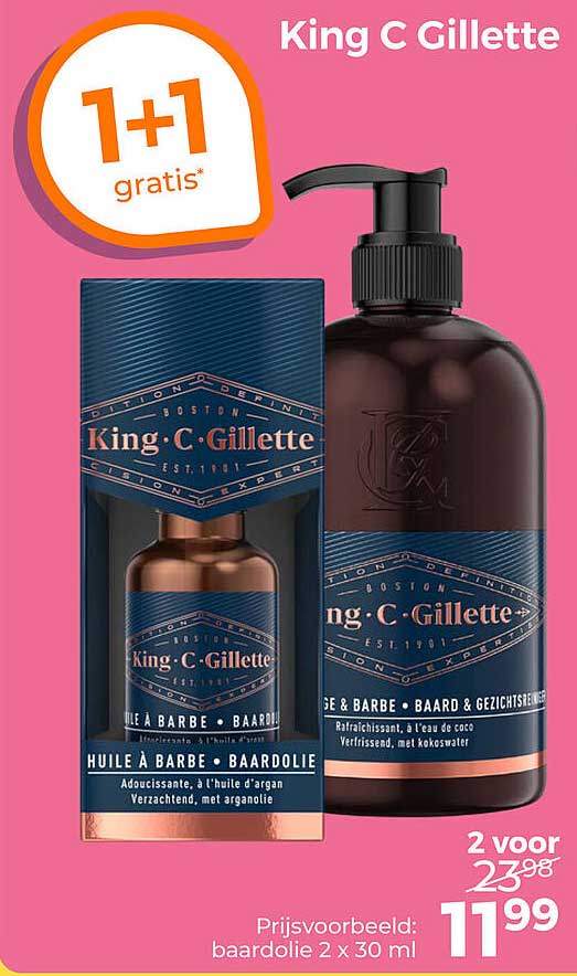 King C Gillette 1+1 gratis