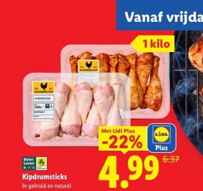 Kipdrumsticks In gekruid en naturel Met Lidl Plus -22%