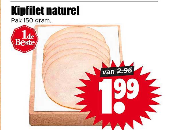 Kipfilet naturel Pak 150 gram.