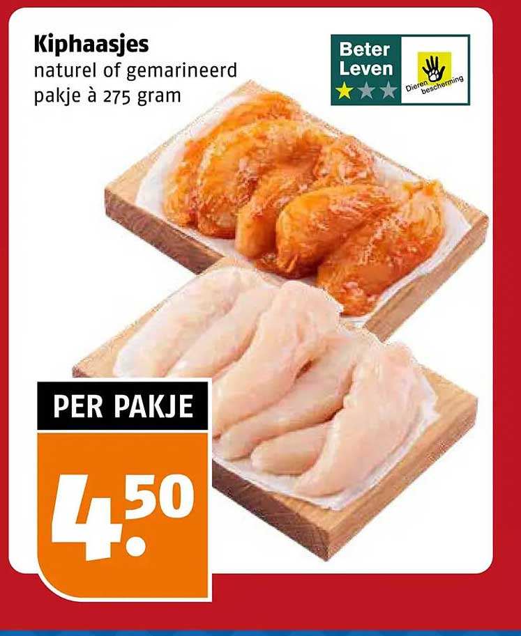 Kiphaasjes natureel of gemarineerd pakje à 275 gram