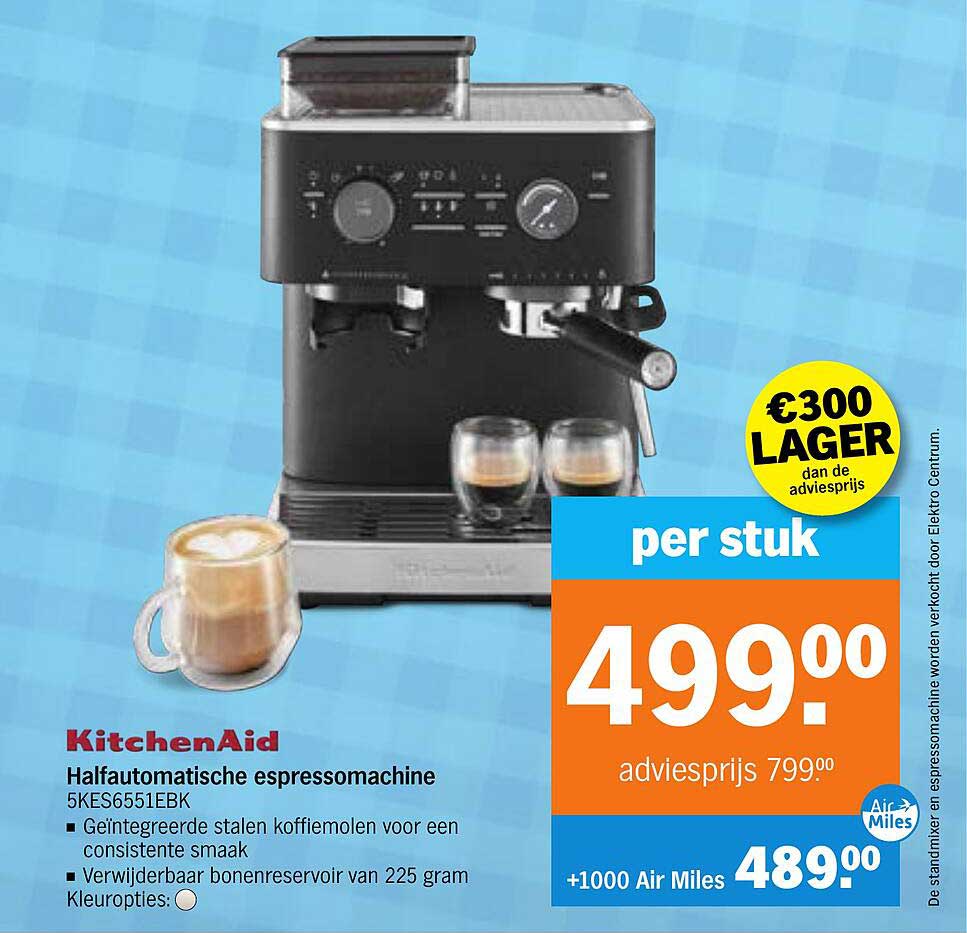 KitchenAid Halfautomatische espressomachine 5KES6551EBK