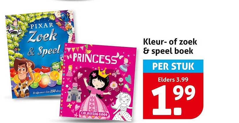 Kleur- of zoek & speel boek