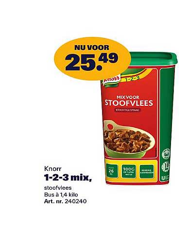 Knorr 1-2-3 mix, stoofvlees