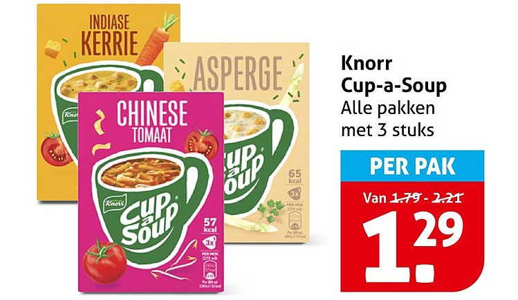 Knorr Cup-a-Soup Alle pakken met 3 stuks PER PAK