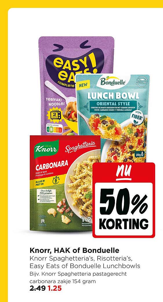 Knorr, HAK of Bonduelle 50% korting